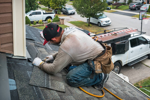 Professional Storm Damage Roof Repair technician working in McAlisterville, PA